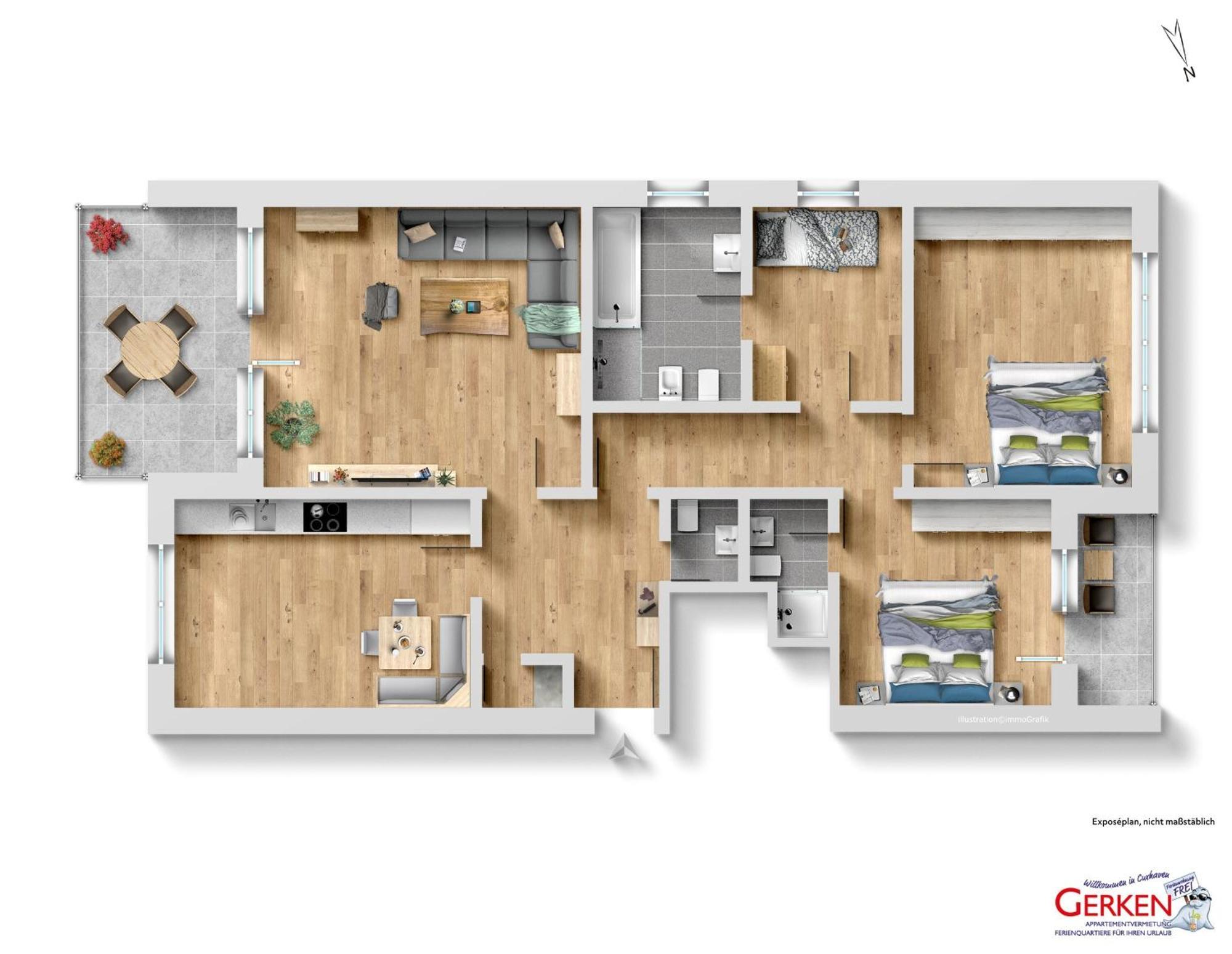 Ferienwohnung Haus Mühlentrift Döse Cuxhaven Zimmer foto
